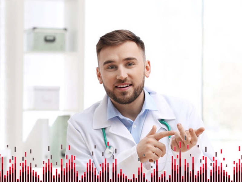 Mann, der mit Fingern aufzählt